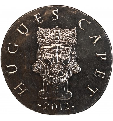 Avers : portrait de Hugues Capet couronné