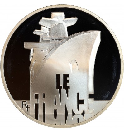 Avers : proue du paquebot le France