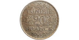 20 Francs - Tunisie Argent