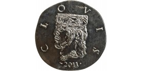Avers : portrait de Clovis couronné
