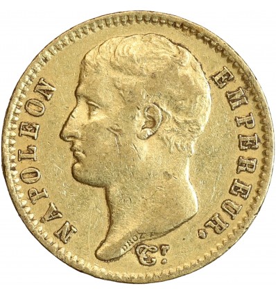 20 Francs Napoléon Ier Tête Nue Type Transitoire
