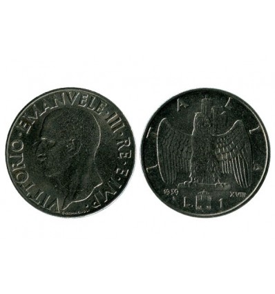 1 Lire Victor Emmanuel III Italie - Italie Reunifiee