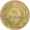 20 Francs Napoléon Ier Tête Laurée Revers République