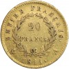 20 Francs Napoléon Ier Tête Laurée Revers Empire