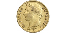 20 Francs Napoléon Ier Tête Laurée Revers Empire