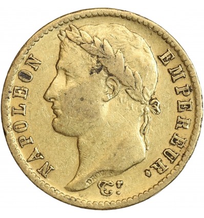 20 Francs Napoléon Ier Tête Laurée Revers Empire