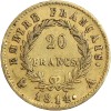20 Francs Napoléon Ier Tête Laurée Revers Empire