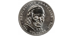 Avers : portrait de Voltaire, un bandeau dans les cheveux