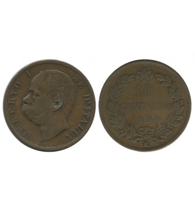 10 Centimes Umberto Ier Italie - Italie Reunifiee