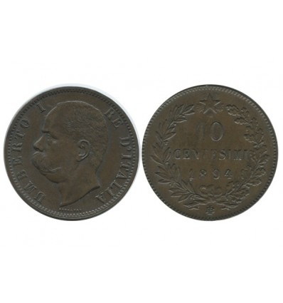 10 Centimes Umberto Ier Italie - Italie Reunifiee