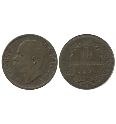 10 Centimes Umberto Ier Italie - Italie Reunifiee