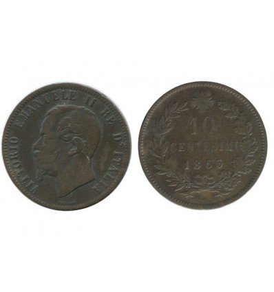 10 Centimes Victor Emmanuel II Italie - Italie Reunifiee