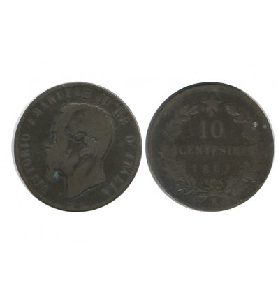 10 Centimes Victor Emmanuel II Italie - Italie Reunifiee