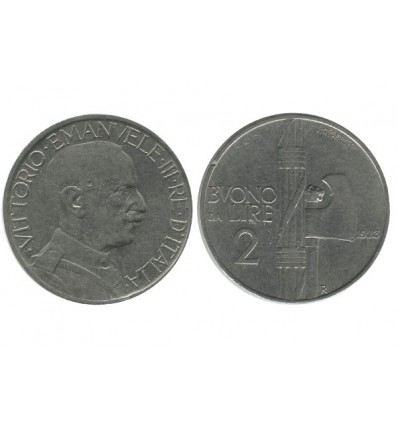 2 Lires Victor Emmanuel III Italie - Italie Reunifiee
