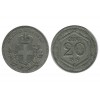 20 Centimes Tranche Lisse Italie - Italie Reunifiee