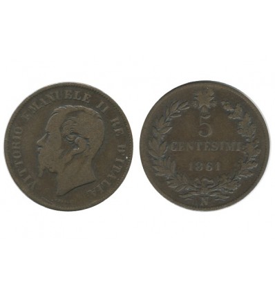 5 Centimes Victor Emmanuel II Italie - Italie Reunifiee