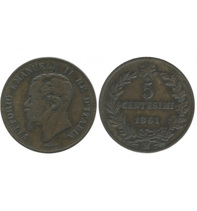 5 Centimes Victor Emmanuel II Italie - Italie Reunifiee