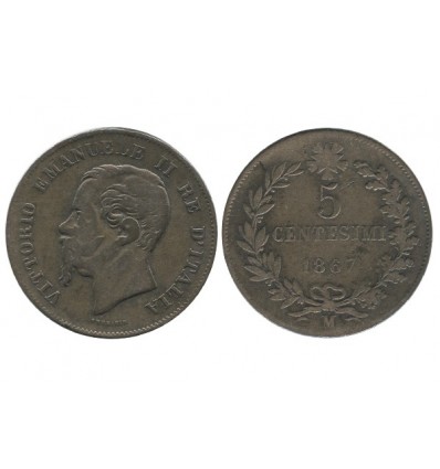 5 Centimes Victor Emmanuel II Italie - Italie Reunifiee