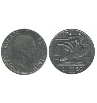50 Centimes Victor Emmanuel III Italie - Italie Reunifiee