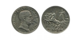 2 Lires Victor Emmanuel III Italie Argent - Italie Reunifiee