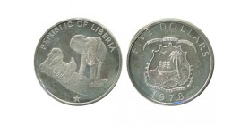 5 Dollars Libéria Argent