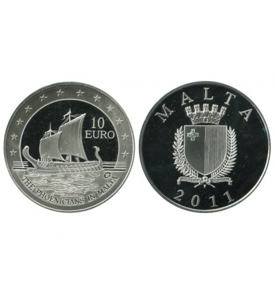 10 Euros Malte Argent