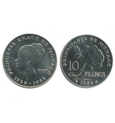 10 Francs Grace Monaco Argent