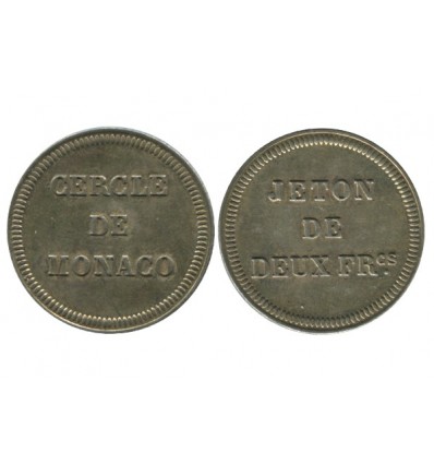 Cercle de Monaco Jeton de 2 Francs Monaco Argent