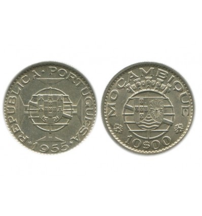 10 Escudos Mozambique Argent