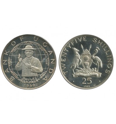 25 Shillings Ouganda Argent