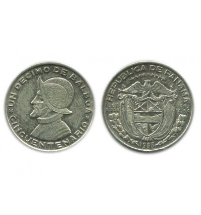 1/10 Balboa Panama Argent
