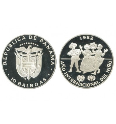 10 Balboas Panama Argent