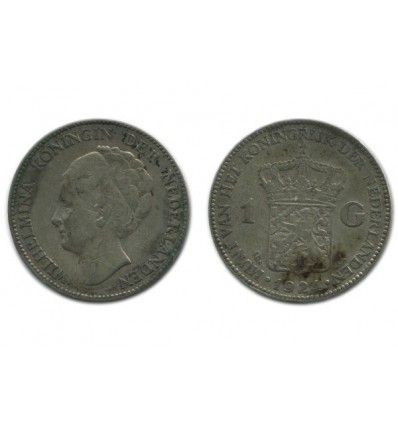 1 Florin Wilhemine Tête à¢gée Pays - Bas Argent
