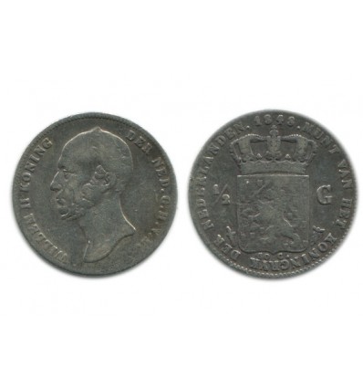 1/2 Florin Guillaume II Pays - Bas Argent