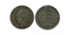 10 Cents Wilhemine Tête à¢gée Pays - Bas Argent
