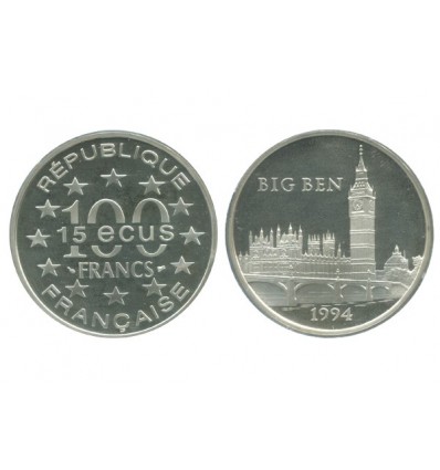 15 Ecus / 100 Francs Big Ben