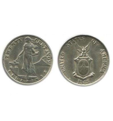 20 Centavos Philippines Argent