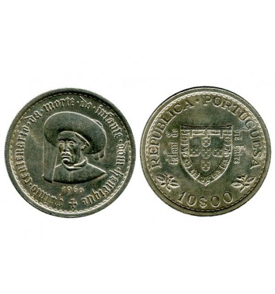 10 Escudos Portugal Argent
