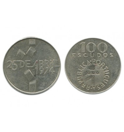 Pièce en argent 650‰ qui commémore le 2ème anniversaire de la révolution des oeillets