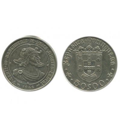 50 Escudos Portugal Argent