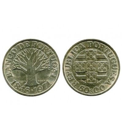 50 Escudos Portugal Argent