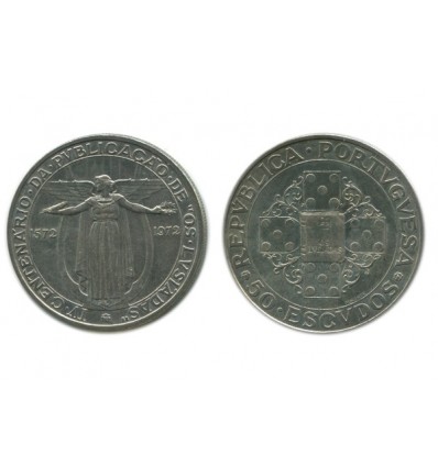 50 Escudos Portugal Argent