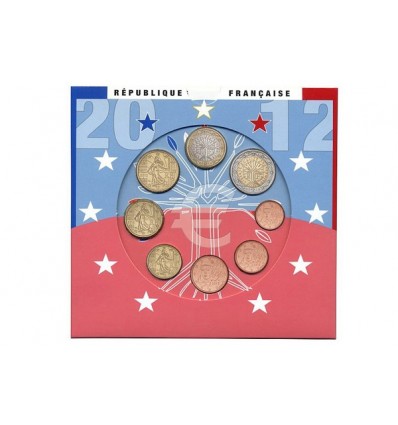 Série officielle en brillant universel de la Monnaie de Paris dans son emballage d'origine, de la 1 cent à  la 2 euros