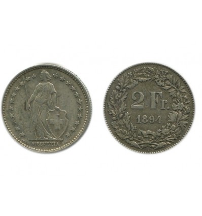 2 Francs Suisse Argent - Confederation